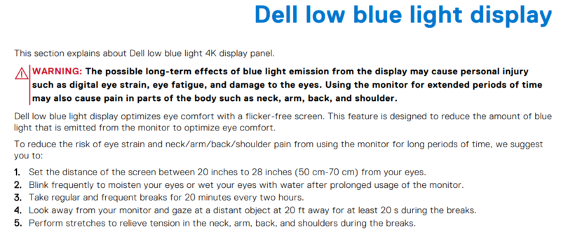 Dell Low Blue Light